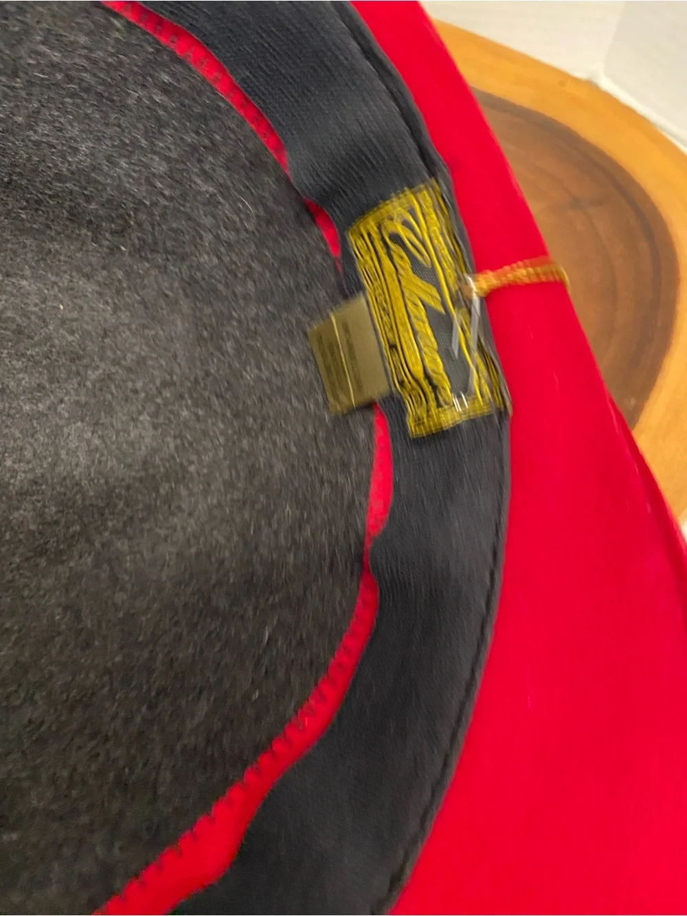 John Callahan Red & Black Felt Hat NWT